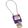 Cadenas de sécurité — Compact à câble, Violet, KD - Clé différente, Acier, 108.00 mm, 1 Boîte